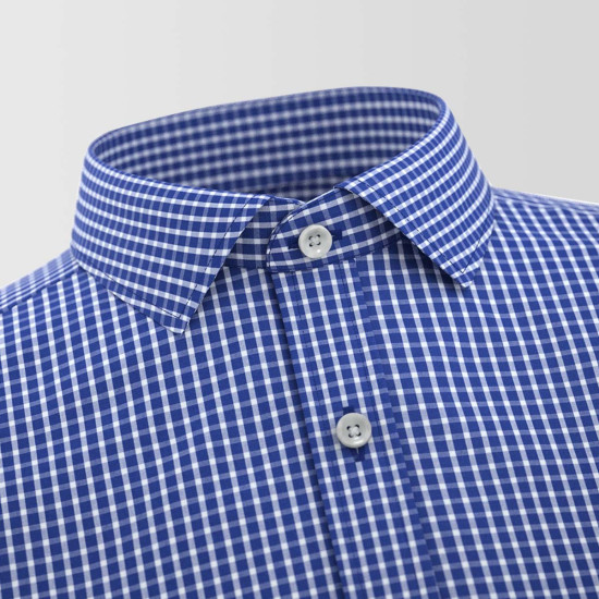 Melfort Blue Checked Formal Shirt 